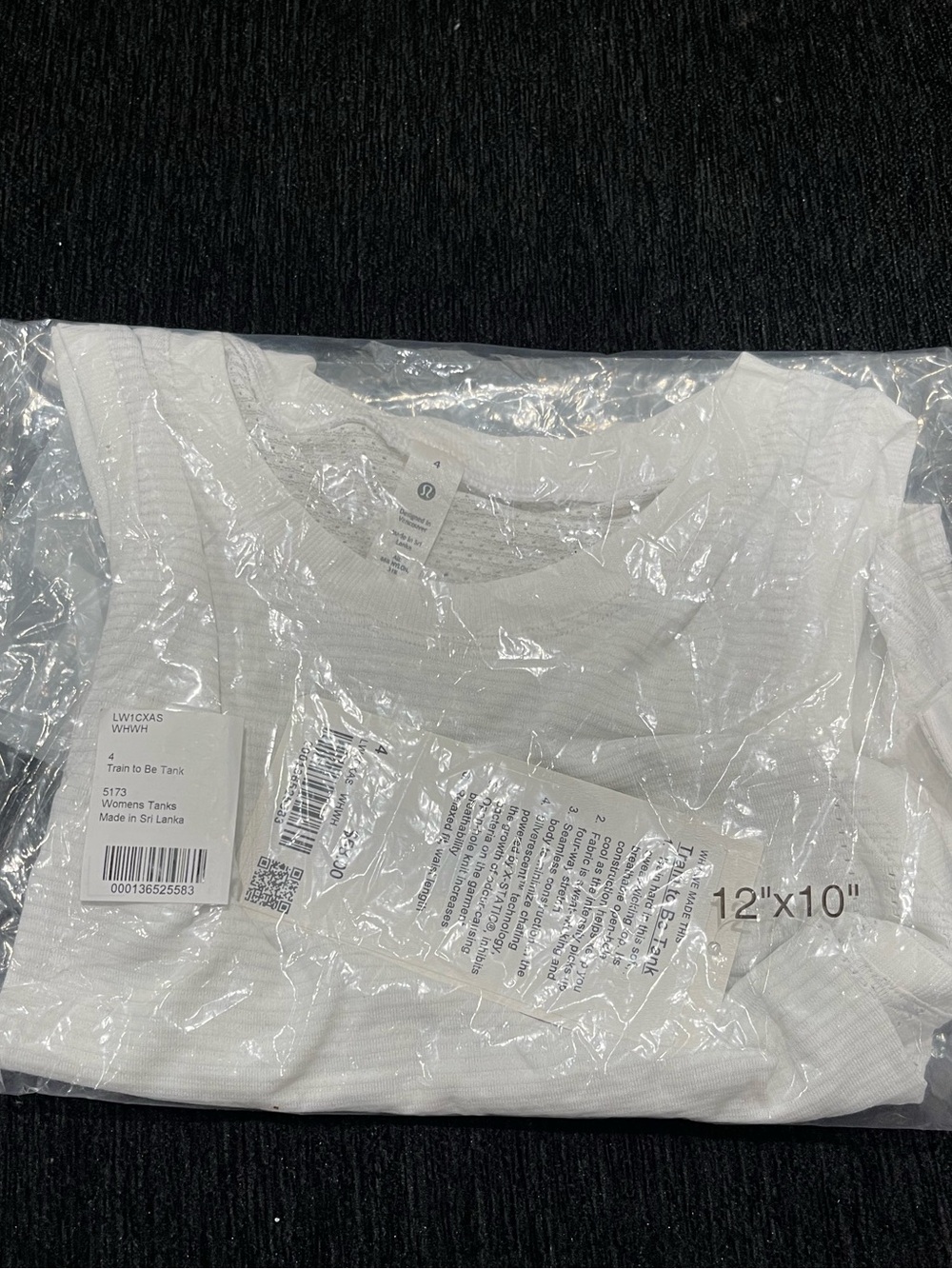 Lululemon train to be tank white